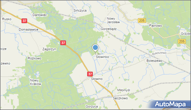 mapa Słowinko, Słowinko na mapie Targeo