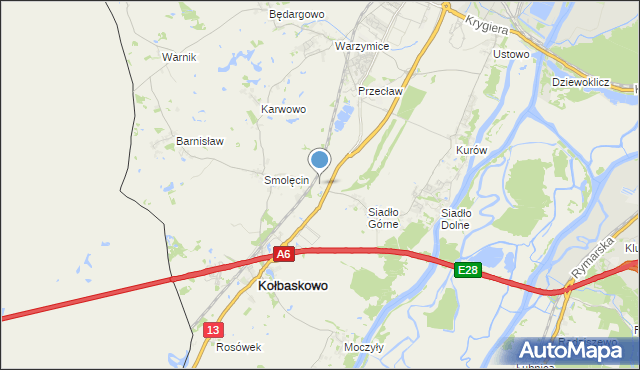 mapa Smętowice, Smętowice na mapie Targeo