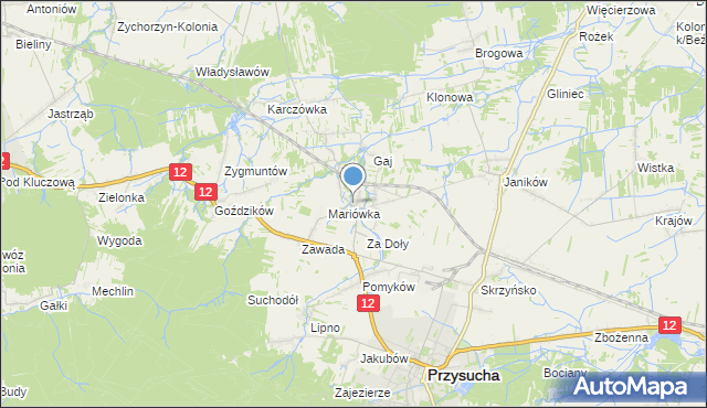 mapa Smogorzów, Smogorzów gmina Przysucha na mapie Targeo