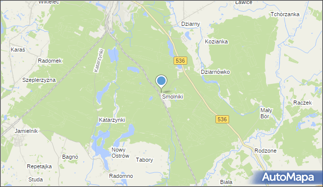 mapa Smolniki, Smolniki gmina Iława na mapie Targeo