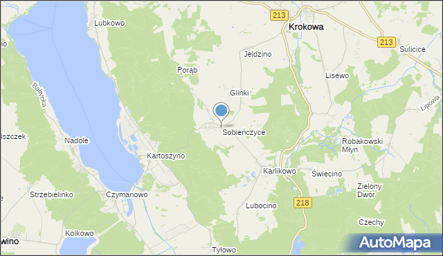 mapa Sobieńczyce, Sobieńczyce na mapie Targeo