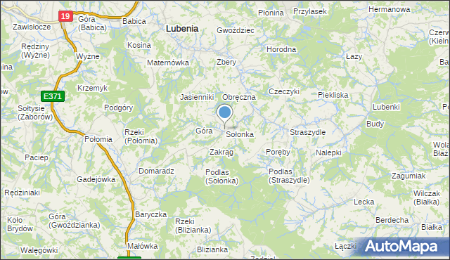 mapa Sołonka, Sołonka na mapie Targeo