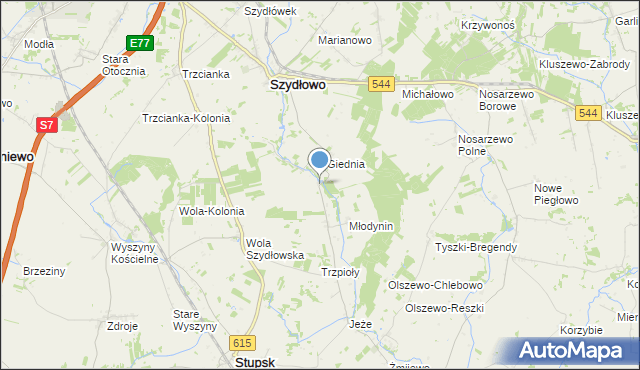 mapa Sosinówka, Sosinówka na mapie Targeo