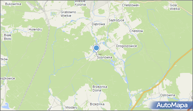 mapa Sosnówka, Sosnówka gmina Twardogóra na mapie Targeo