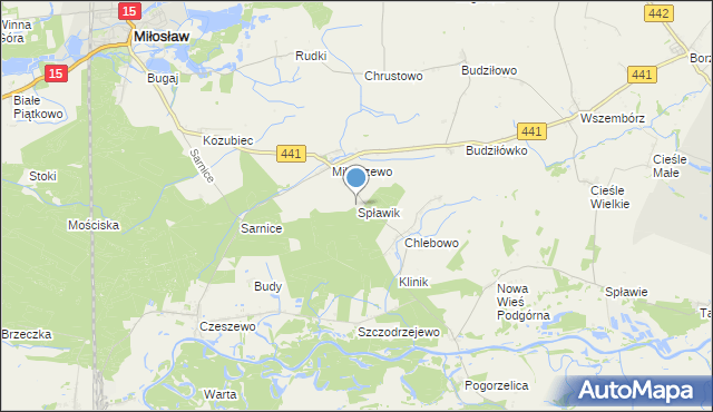 mapa Spławik, Spławik na mapie Targeo