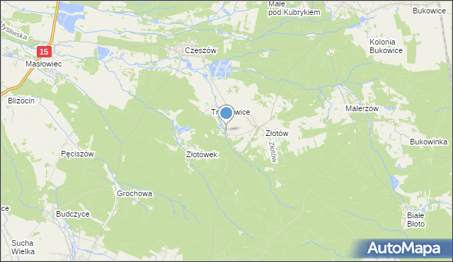 mapa Stanięcice, Stanięcice na mapie Targeo