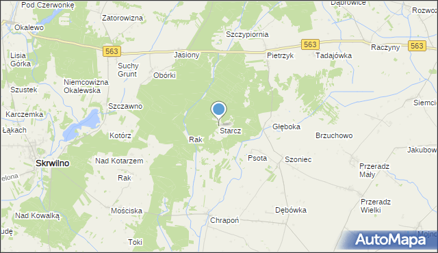 mapa Starcz, Starcz na mapie Targeo