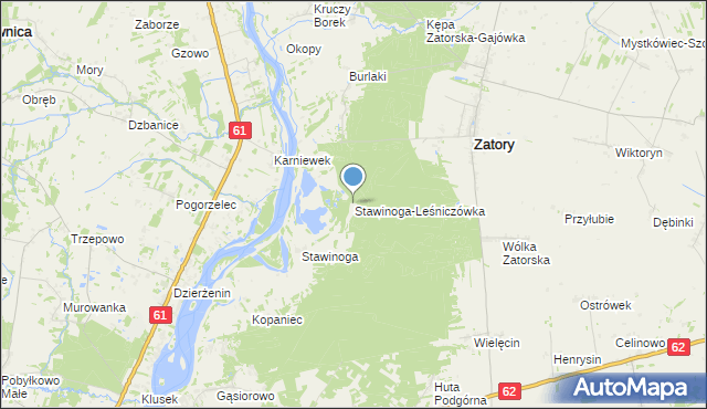 mapa Stawinoga-Leśniczówka, Stawinoga-Leśniczówka na mapie Targeo