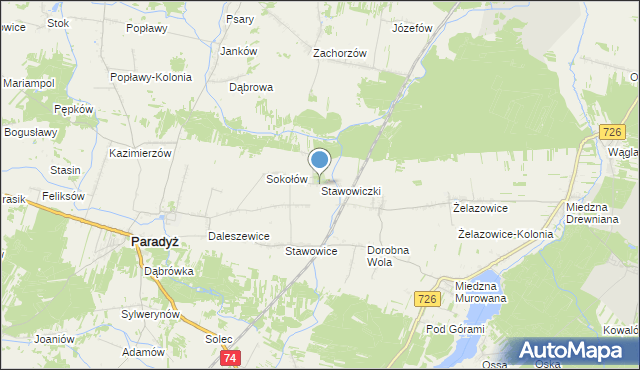 mapa Stawowiczki, Stawowiczki na mapie Targeo