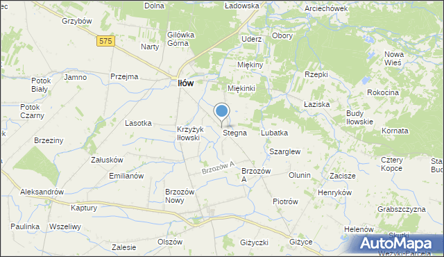 mapa Stegna, Stegna gmina Iłów na mapie Targeo