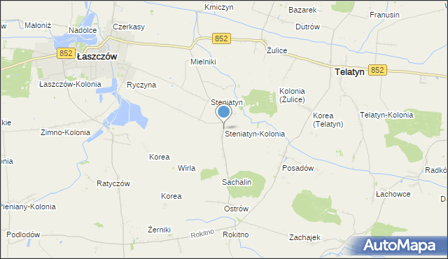 mapa Steniatyn-Kolonia, Steniatyn-Kolonia na mapie Targeo