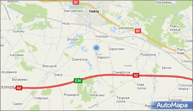 mapa Stępocin, Stępocin na mapie Targeo