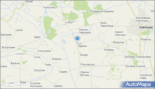 mapa Stępów, Stępów na mapie Targeo