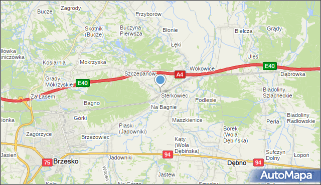 mapa Sterkowiec, Sterkowiec na mapie Targeo