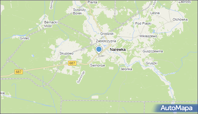 mapa Stoczek, Stoczek gmina Narewka na mapie Targeo
