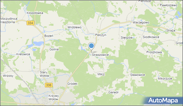 mapa Straszowice, Straszowice na mapie Targeo