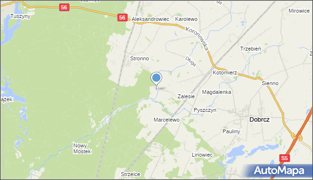 mapa Stronno, Stronno gmina Koronowo na mapie Targeo