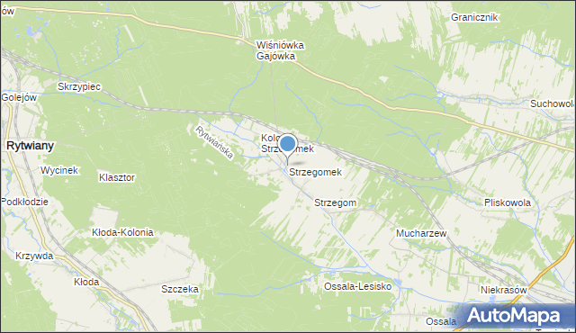 mapa Strzegomek, Strzegomek na mapie Targeo