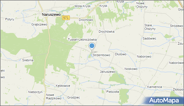 mapa Strzembowo, Strzembowo na mapie Targeo