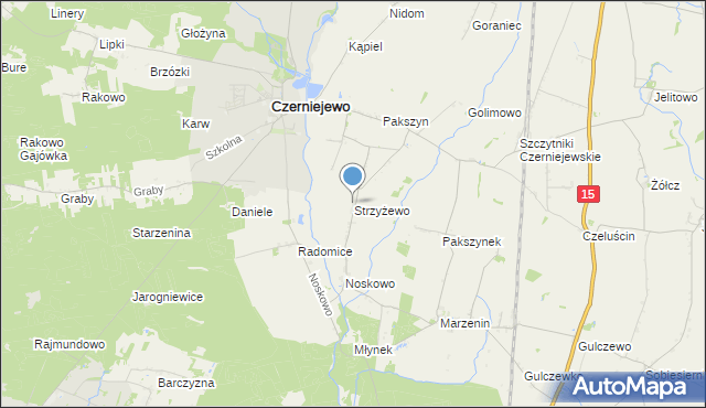 mapa Strzyżewo, Strzyżewo gmina Września na mapie Targeo