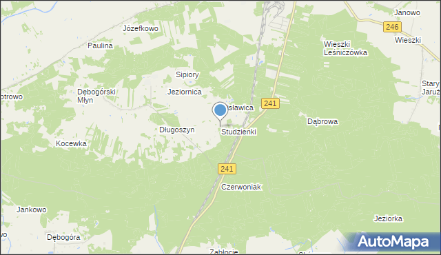 mapa Studzienki, Studzienki gmina Kcynia na mapie Targeo