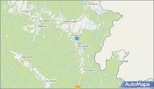 mapa Stuposiany, Stuposiany na mapie Targeo