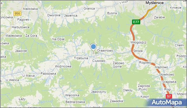 mapa Sularzówka, Sularzówka na mapie Targeo