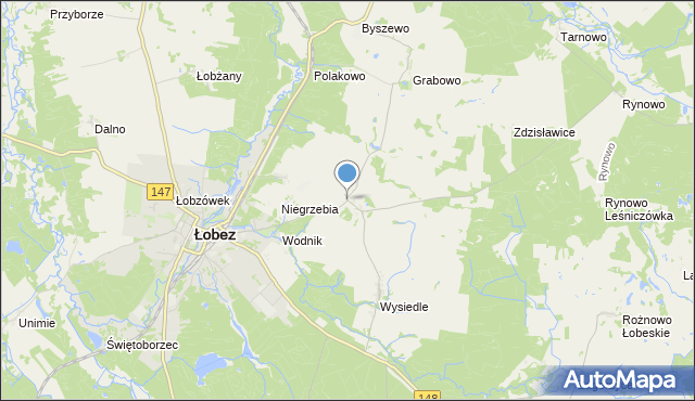 mapa Suliszewice, Suliszewice gmina Łobez na mapie Targeo