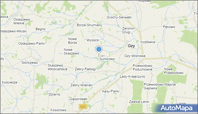 mapa Sulnikowo, Sulnikowo na mapie Targeo