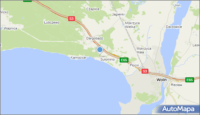 mapa Sułomino, Sułomino na mapie Targeo