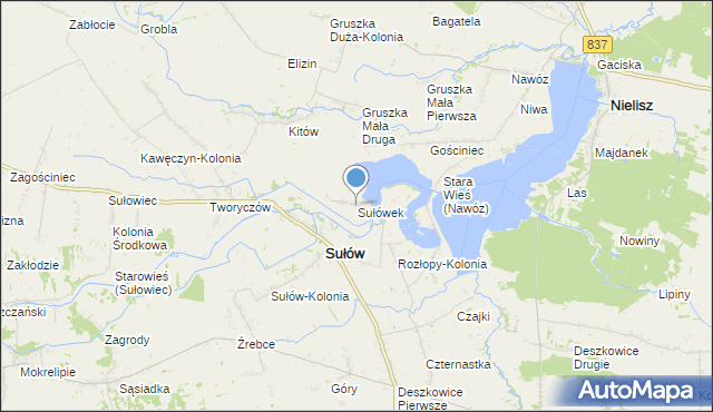 mapa Sułówek, Sułówek gmina Sułów na mapie Targeo