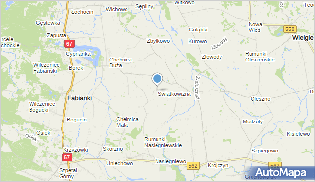 mapa Świątkowizna, Świątkowizna na mapie Targeo