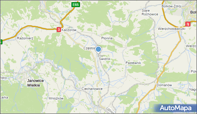 mapa Świdnika, Świdnik gmina Marciszów na mapie Targeo