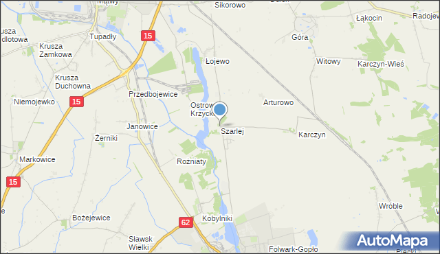 mapa Szarlej, Szarlej na mapie Targeo