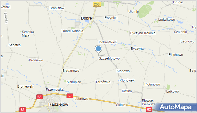 mapa Szczeblotowo, Szczeblotowo na mapie Targeo