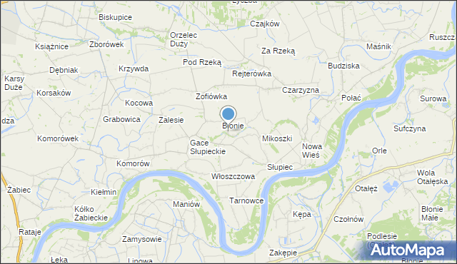 mapa Szczebrzusz, Szczebrzusz na mapie Targeo
