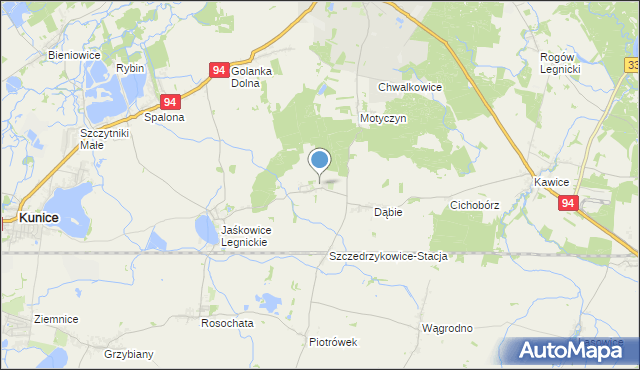 mapa Szczedrzykowice, Szczedrzykowice na mapie Targeo