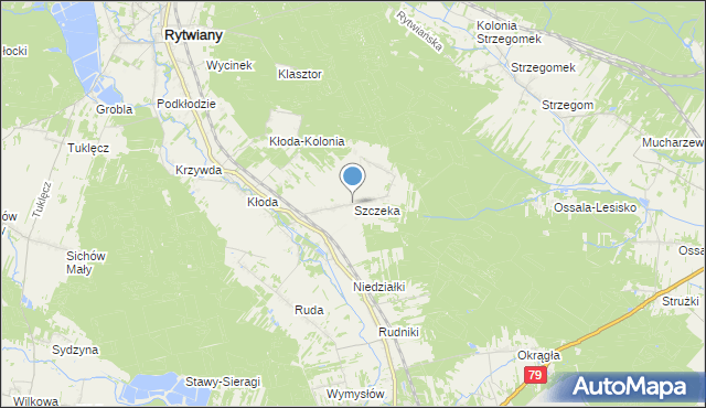 mapa Szczeka, Szczeka na mapie Targeo