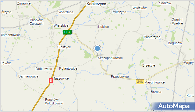mapa Szczepankowice, Szczepankowice na mapie Targeo