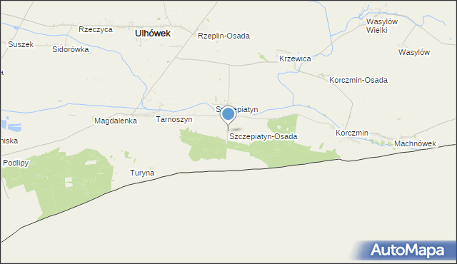 mapa Szczepiatyn-Osada, Szczepiatyn-Osada na mapie Targeo