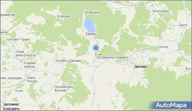 mapa Szczepkowo-Giewarty, Szczepkowo-Giewarty na mapie Targeo