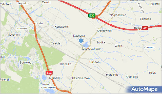 mapa Szczodrzykowo, Szczodrzykowo na mapie Targeo