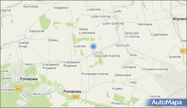 mapa Szczuczki-Kolonia, Szczuczki-Kolonia na mapie Targeo