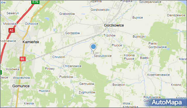 mapa Szczukocice, Szczukocice na mapie Targeo