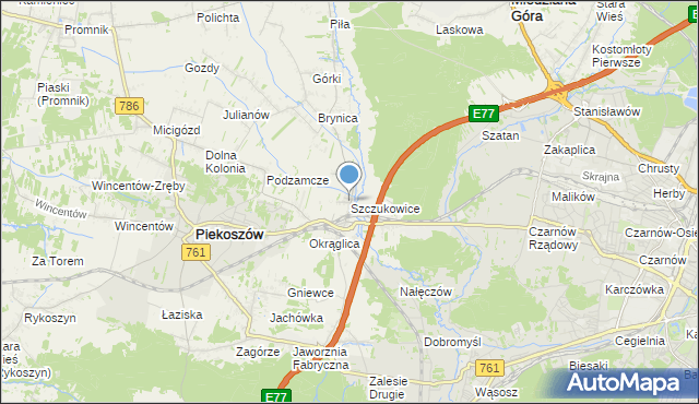 mapa Szczukowice, Szczukowice na mapie Targeo