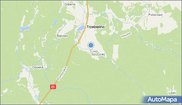 mapa Szczyciec, Szczyciec na mapie Targeo