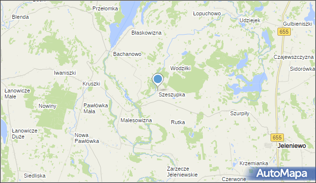 mapa Szeszupka, Szeszupka na mapie Targeo