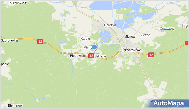 mapa Szklarki, Szklarki na mapie Targeo