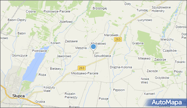 mapa Szkudłówka, Szkudłówka na mapie Targeo