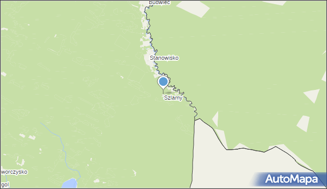mapa Szlamy, Szlamy na mapie Targeo